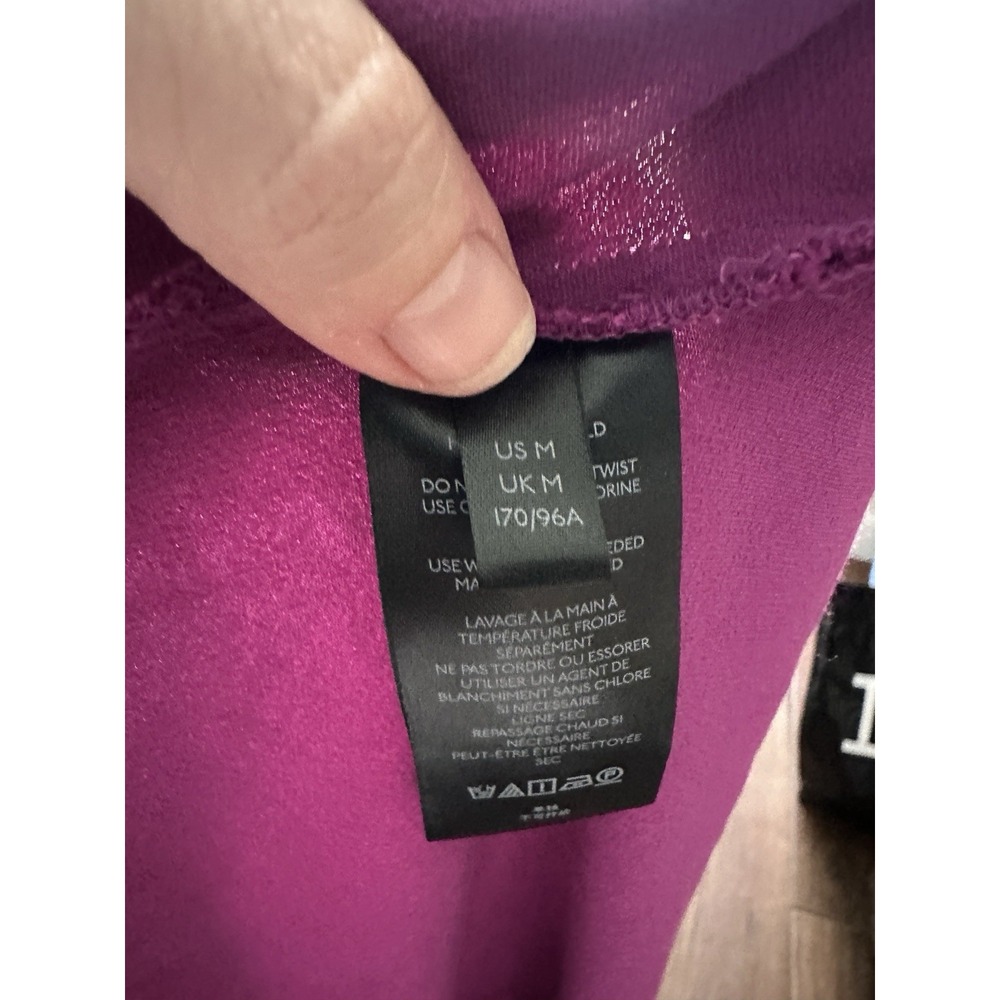 Anthropologie Magenta Satin Cowl Neck Midi Slip Dress Magenta Purple Size M - Picture 7 of 9